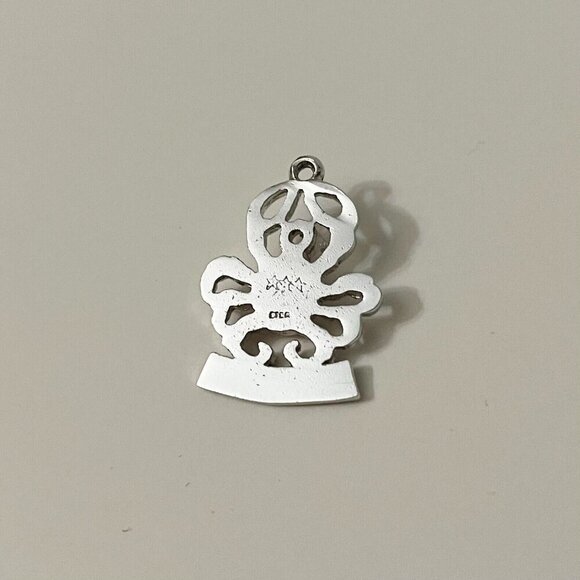 Vintage Cancer Sterling Silver Astrology Sign Charm Crab No Loop - Picture 3 of 7